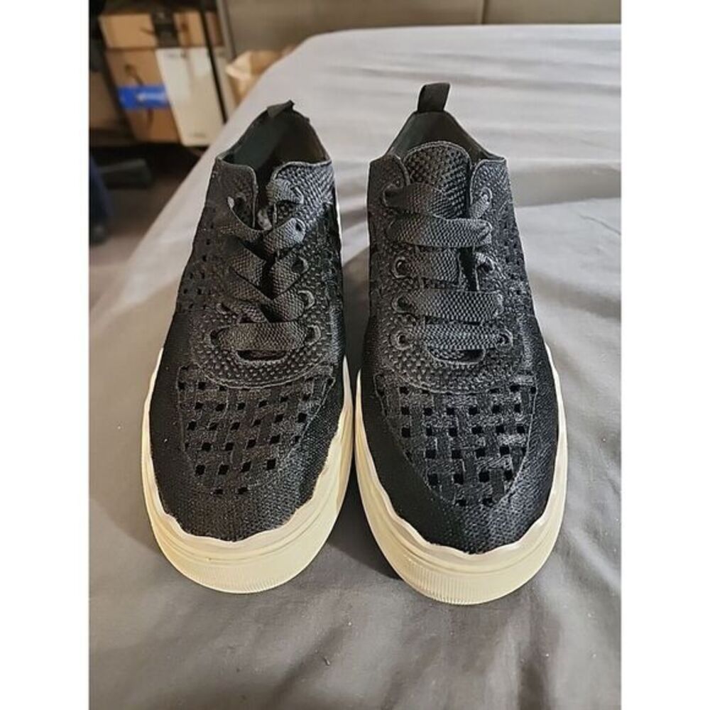 Vince Camuto Jamminna Lace Up‎ Black Fashion Textile Woven Sneakers Women's 7.5